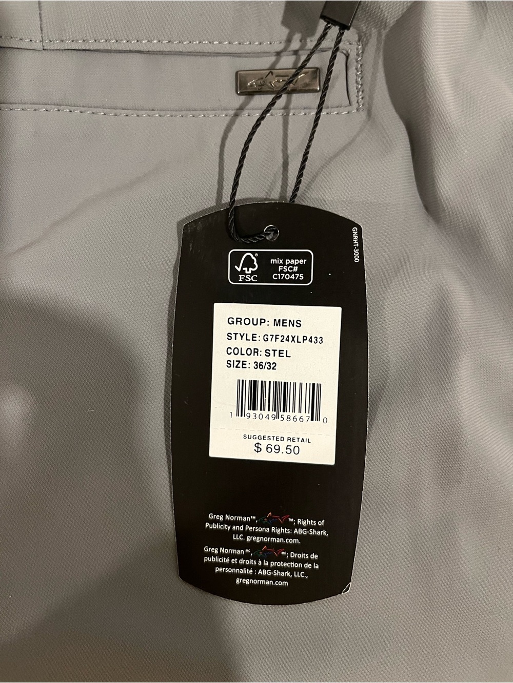 Greg Norman Collection PULL-ON TRAVEL PANT Steel Color 36x32 - Picture 2 of 9